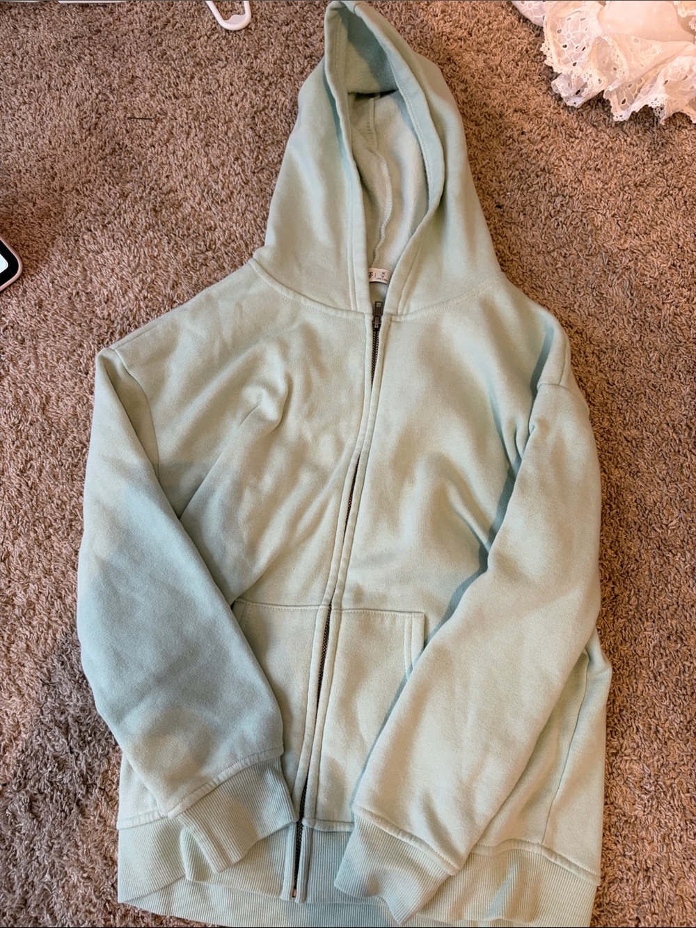Buckle Kids Mint Green Zip-Up Hoodie